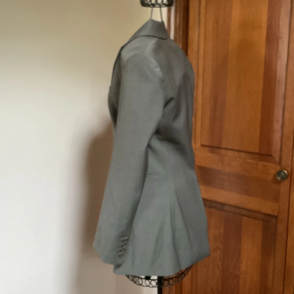 Theory sage green one button blazer, 00 - Picture 3 of 6